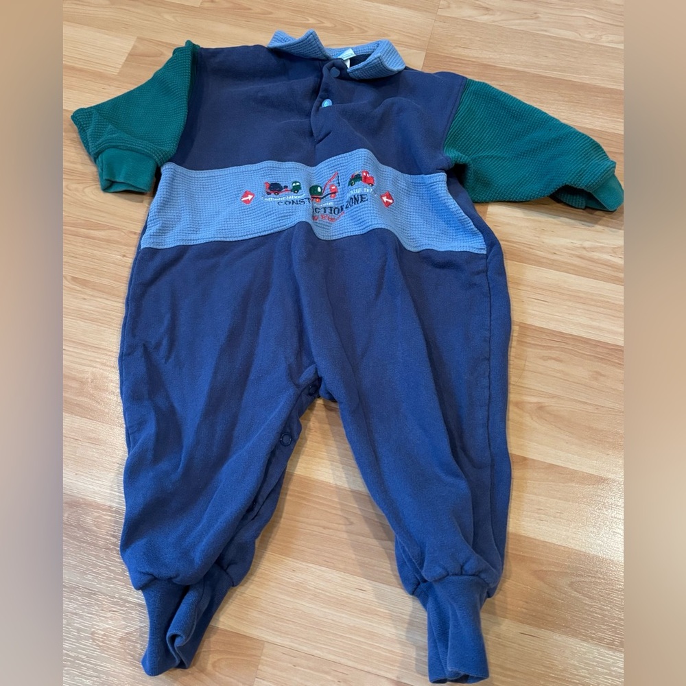 Vintage Baby‎ B Gosh Jogger One piece Construction Zone